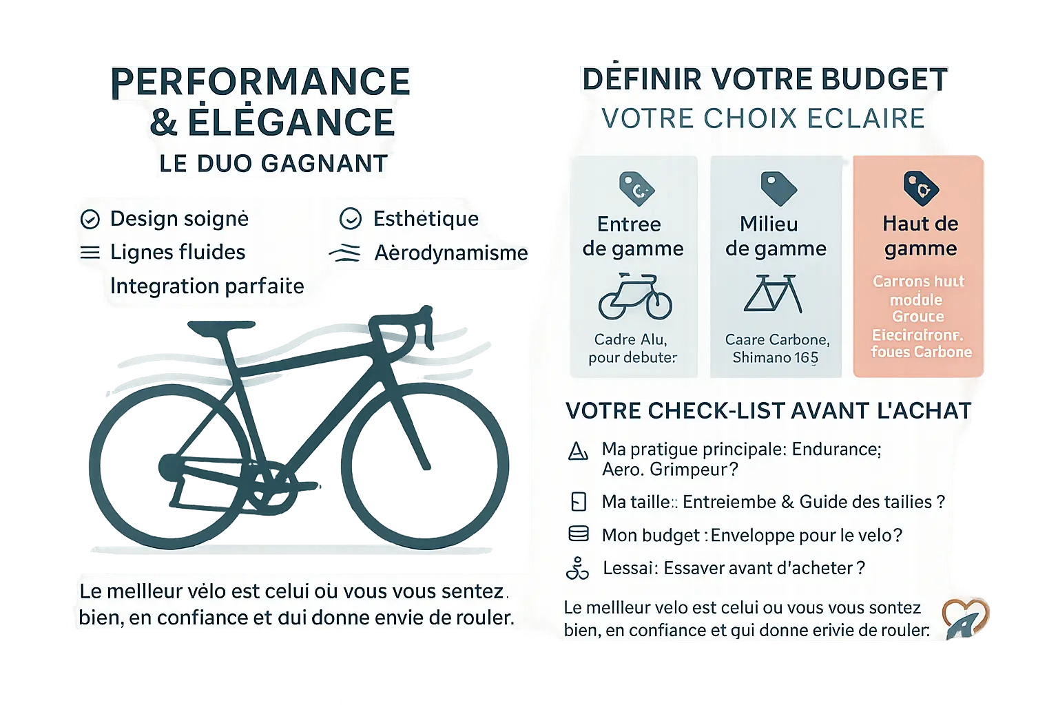 Infographie choisir son vélo de route idéal